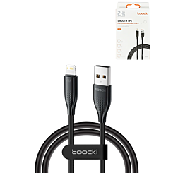 Toocki USB A-L Non-MFI Fast Charging Data Cable (BLACK) (6ft) (20W) (Only Ground Shipping)