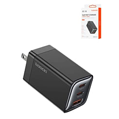Toocki 65W USB A+ 2x USB C Fast GaN Charger (BLACK) (Only Ground Shipping)