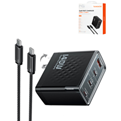 Toocki (140w) USB A+C+C+C GaN Charger with (3ft) (240w) USB C-C Cable (Only Ground Shipping)