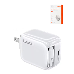 Toocki PD Built-In USB C Cable Wall Charger (WHITE) (30W) (Only Ground Shipping)