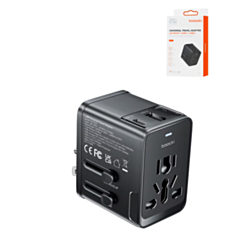 Toocki USB C+C+A US to Universal Converter Adapter (20W) (BLACK) (Only Ground Shipping)