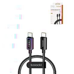 Toocki USB C-C Super Fast Charging Data Cable with Colorful Indicator Light (240W) (3ft) (Only Ground Shipping)
