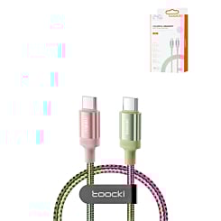 Toocki USB C-C Super Fast Charging Data Cable with Display (Colorful) (240W) (3ft) (Only Ground Shipping)