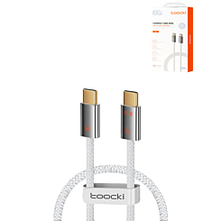 Toocki Compact Zinc Alloy USB C-C Super-Fast Charging Data Cable (100W) (3ft) (Only Ground Shipping)