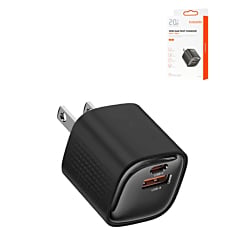 Toocki 20W USB A+C GaN Charger (BLACK) (Only Ground Shipping)
