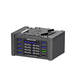 MECHANIC V-Power 8 Pro (110W) 8-Ports (7x USB A / 1X USB C) Digital Display High Power Quick Charger (Only Ground Shipping)