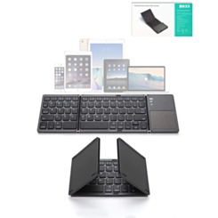 63 Keys Foldable Bluetooth Keyboard with Touchpad (BLACK) (Only Ground Shipping)