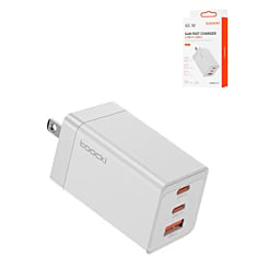 Toocki 67W USB A+ 2x USB C Fast GaN Charger (WHITE) (Only Ground Shipping)