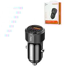 Toocki PD USB C+A Car Charger (BLACK) (50W) (Only Ground Shipping)