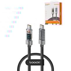 Toocki USB C-C Super Fast Charging Data Cable with Display (GRAY) (60W) (3ft) (Only Ground Shipping)