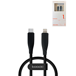 Toocki USB C-L Non-MFI Fast Charging Data Cable (BLACK) (3ft) (20W) (Only Ground Shipping)
