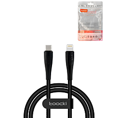 Toocki USB C-L Fast Charging Data Cable NON MFI (BLACK) (6ft) (20W) (Only Ground Shipping)