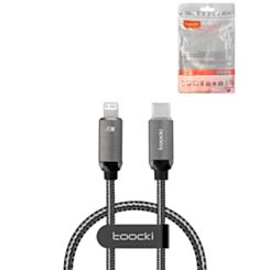 Toocki USB C-L Crystal Fast Braided Charging Data Cable NON MFI (BLACK) (3ft) (20W) (Only Ground Shipping)