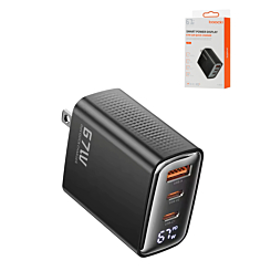 Toocki 67W USB A+ 2x USB C Super Fast GaN Charger (BLACK) (Only Ground Shipping)