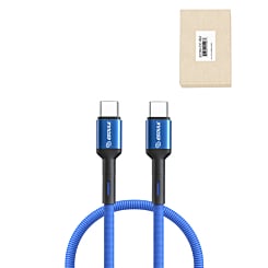 Esoulk USB C-C Braided Charging Cable (BLUE) (4ft) (30W) (Only Ground Shipping)