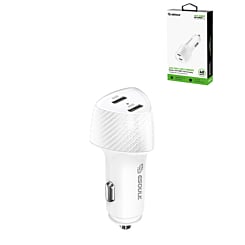 Esoulk Dual USB C+C Car Charger (WHITE) (40W) (Only Ground Shipping)