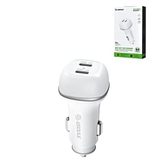 Esoulk EK2004 Dual USB C Car Charging Plug (WHITE) (60W) (Only Ground Shipping)
