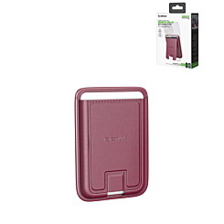 Esoulk Magnetic Wallet with Foldable Stand (MAROON) (Only Ground Shipping)