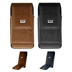7.2" Vertical Magnetic Leather Cell Phone Belt Clip Pouch
