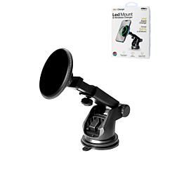 Max Charge Wireless Charging Led Phone Mount (15W) (BLACK) (Only Ground Shipping)