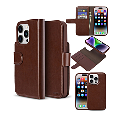 xBase by PowerPeak Folio Exec Wallet Case with MagSafe for iPhone 16 Pro Max - (RUSTIC BROWN) (Only Ground Shipping)