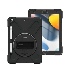 xBase ArmorTech Heavy Duty Case with Hand Strap / Shoulder Strap & Kickstand (BLACK) for iPad 10 & 11 Gen (Only Ground Shipping)