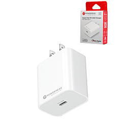 PowerPeak USB C Wall Charger (30W) (WHITE) (Only Ground Shipping)