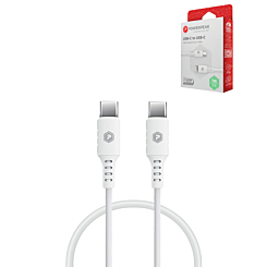 PowerPeak ECONOMY USB C-C Cable (WHITE) (3ft) (60W) (Only Ground Shipping)