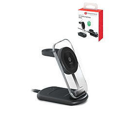 PowerPeak (3in1) Folding MagCharge Wireless Charging Station (15W) (BLACK) (Only Ground Shipping)