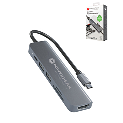 PowerPeak 6 in 1 USB C to HDMI Splitter (Only Ground Shipping)