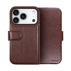 xBase by PowerPeak Folio Exec Wallet Case with MagSafe for iPhone 17 Pro - (BROWN) (Only Ground Shipping)