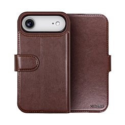 xBase by PowerPeak Folio Exec Wallet Case with MagSafe for iPhone Air - (RUSTIC BROWN) (Only Ground Shipping)