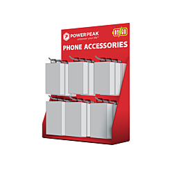 PowerPeak 6 Hook Cardboard Counter Display (Only Ground Shipping)