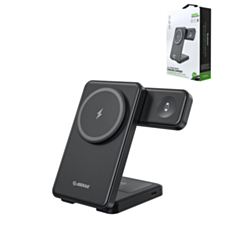Esoulk 3-In-1 Foldable Magnetic Wireless Charger (15W) (BLACK) (Only Ground Shipping)