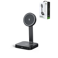 Esoulk 2-In-1 Magnetic Wireless Charger (15W) (BLACK) (Only Ground Shipping)