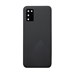 Grab wholesale deals on the black back glass with camera lens and adhesive for Galaxy A02S A025 2020, no logo.