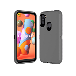 Heavy Duty Case for Galaxy A11 (DARK GRAY & BLACK) (Only Ground Shipping)
