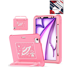 Kids SpaceGrip Tablet Case with Handle Stand (BLUE) for iPad 10 2022 (10.9") / iPad 11 (A16) / Air 11 (2024/2025/2026) / Air 4 / Air 5 / Pro 11 (All Models) (Only Ground Shipping)