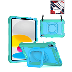 Full Body Protection Case with Square Kickstand (LIGHT BLUE) for iPad 10 2022 (10.9") / iPad 11 (A16) / Air 11 (2024/2025/2026) / Air 4 / Air 5 / Pro 11 (All Models) (Only Ground Shipping)