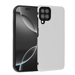 Full Cover New Design Silicone Case - WHITE for Galaxy A12 (Only Ground Shipping)