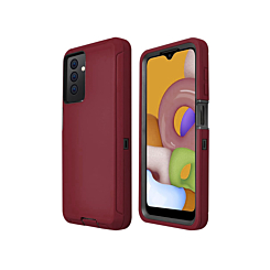 Heavy Duty Case for Galaxy A13 (MAROON & BLACK) (Only Ground Shipping)
