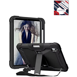 TriShield Tablet Case with Kickstand (BLACK) for iPad Air 6 / Air 7 / Air 13 (2024/2025) / Pro 13 (2024/2025) / Pro 12.9 (3rd/4th/5th/6th) (Only Ground Shipping)