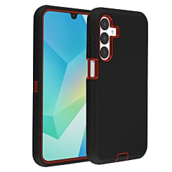Heavy Duty Case for Galaxy A16 5G (BLACK & RED) (Only Ground Shipping)
