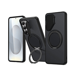 Flip Lens Cover Case with MagSafe Ring Kickstand (BLACK) for Galaxy A16 / A17 / A26 (Only Ground Shipping)