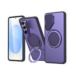 Flip Lens Cover Case with MagSafe Ring Kickstand (PURPLE) for Galaxy A16 / A17 / A26 (Only Ground Shipping)