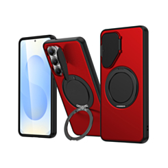 Flip Lens Cover Case with MagSafe Ring Kickstand (RED) for Galaxy A16 / A17 / A26 (Only Ground Shipping)