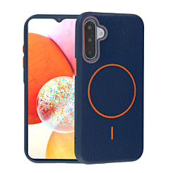 Magnetic Leather Soft Cases - BLUE & ORANGE for Galaxy A17 (Only Ground Shipping)