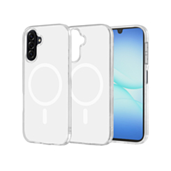 Transparent Magnetic Shockproof Case - WHITE for Galaxy A17 / A26 5G (Only Ground Shipping)