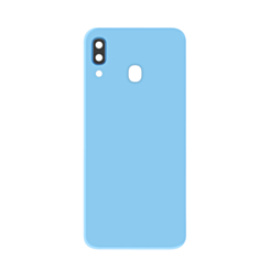 Back Glass with Camera Lens and Adhesive for Galaxy A30 (A305 / 2019) (NO LOGO) (BLUE)