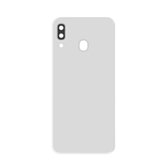 Back Glass with Camera Lens and Adhesive for Galaxy A30 (A305 / 2019) (NO LOGO) (WHITE)